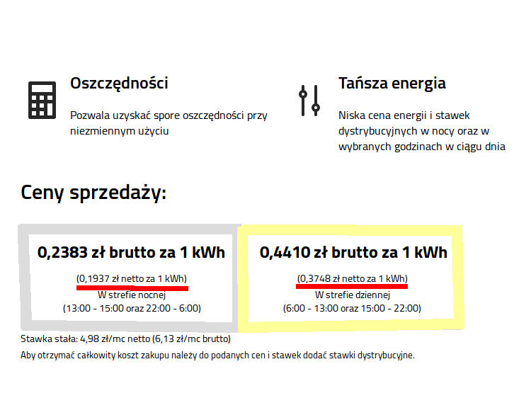 tauron, g12, dom oszcz�dny noc, taryfa sprzedawcy g12, zrzut ekranu strony tauron dystrybucja